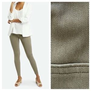 SPANX Ankle Olive Green Jeanish Denim Jeans Size Medium